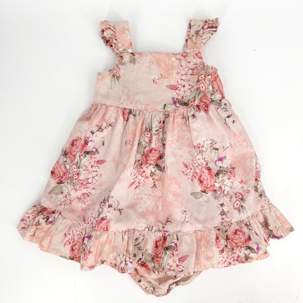 Edgehill Collection Baby Girl Floral Ruffle Dress 18 Months‎